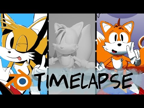 How I Made Tails from Sonic the Hedgehog in 3D! (Blender Timelapse)
