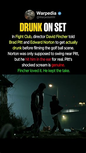 Brad Pitt's Reaction In This Fight Club Scene Was Real #shorts