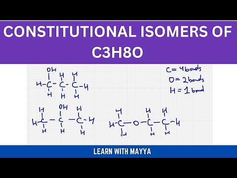 Constitutional Isomers/Structural Isomers of C3H8O | Learn With Mayya
