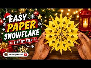 How to Make a Paper Snowflakes ✂️ 3D Paper Cutting Design Crafts Tutorial - Easy Paper Crafts