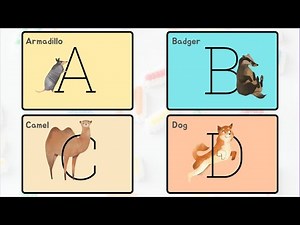 ABC Alphabet Animal Flashcards - Animals With Alphabet A to Z - Alphabet Flash Cards For Toddlers