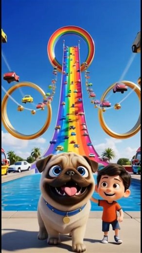 The Pug's Ultimate Race 🏎️🌈