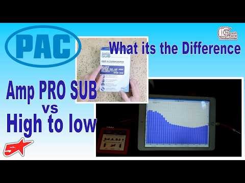 what is the difference in signal between a Pac Amp Pro Sub and a high to low