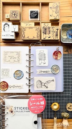 スタンプで布シール作成 #アンティーク雑貨