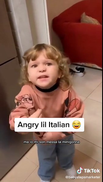 Little Italian Girl Talking with Her Hands | Hilarious Video