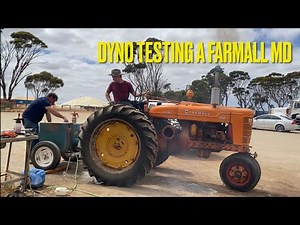 Farmall MD tractor dyno test.