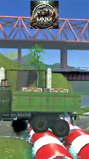 No Fast Inputs! Twin Trucks on a Slanted Edge Route 😬 #mudrunner #fyp #beamngdrive #gaming #games