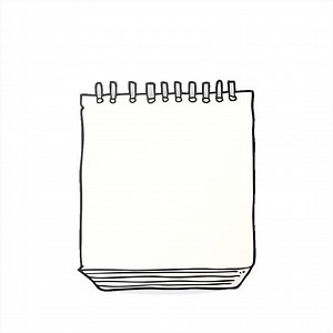 freehand drawn cartoon notepad