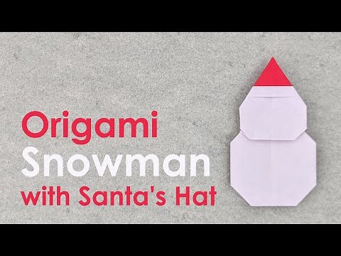 Christmas Origami Tutorial: Snowman with Santa's Hat (Francesco Mancini)