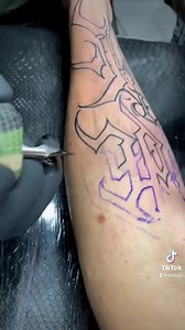 Gothic Script Tattoo Design 🖋️✍️✒️ TattTips👈 | Michael Grimm