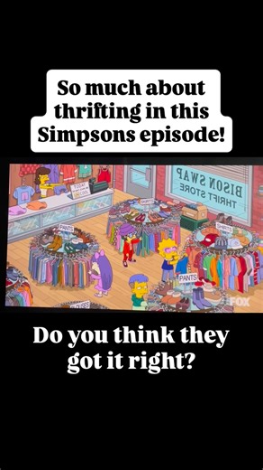 Becky on Instagram: "The Simpsons is always so timely. Did they get it right this time? #thrifting #thrift #thesimpsons"