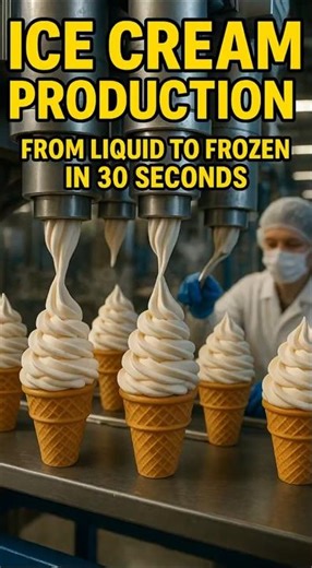 How Ice Cream Goes From Liquid to Frozen in 30 SECONDS