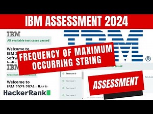 IBM Coding Assessment 2024: Software & Back-End Roles | Frequency of Maximum Occurring String