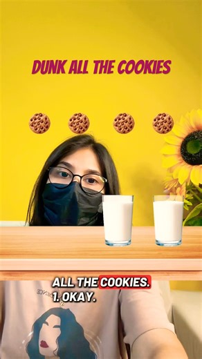 Dunk all the cookies into the milk cups?? #challenge #game #family