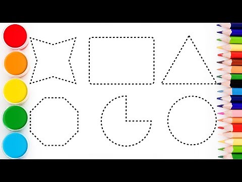 How to draw simple 2d geometric shapes | step by step