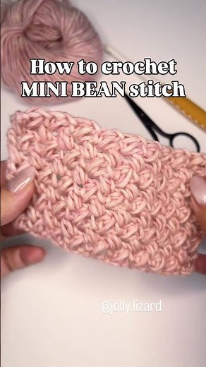 How to crochet mini bean stitch