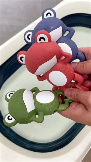 Colorful Frog Bath Toys for Toddlers