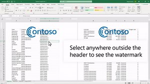 Excel'de filigranı taklit etme