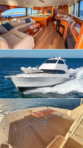 🌊Riviera 58 Enclosed Flybridge🌊 Presenting in outstanding condition after a significant refit, this Riviera 58 Enclosed Flybridge combines total luxury, long-range bluewater cruising capability and timeless design in a desirable package. KEY FEATURES 📏 19.6m x 5.4m x 1.58m ⚙️ 2 x CAT 3412 1,400HP (1,680 hrs) 🐎 24 knot cruise / 36 knot top speed ⚡️ 2 x Onan gensets (22kva & 7kva) 💻 2 x Raymarine Axiom 12” MFDs with FLIR Camera ⛽️ 5,800L Fuel 💧 814L Water 🛏️ 4 cabins, 7 berths 🚽 3 🛟 Hydra