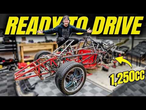 The CRASHED FORMULA CAR gets a 1250CC SPORTBIKE ENGINE INSTALLED // Full Engine Swap