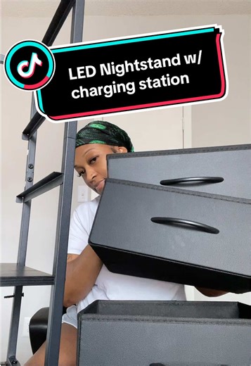 LED Nightstand with Charging Station for Modern Bedrooms
