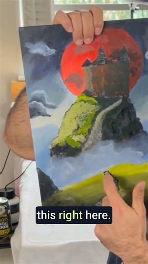 My Fantasy Painting: Egg Moon & McDonald's Walkway?!