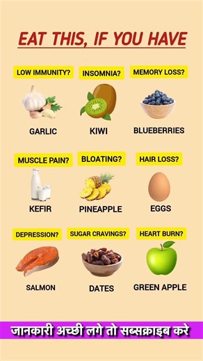 Eat These Foods If You Have Low Immunity, Insomnia, Memory Loss & More #healthylifestyle #healthtips