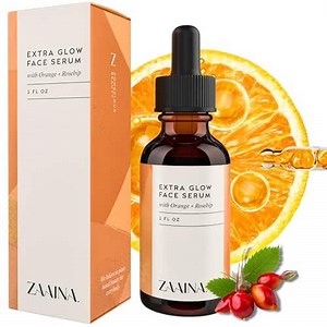 Extra Glow Face Oil Serum for Glowing Skin – Hydrating Ayurvedic Facial Oil with Rosehip & Vitamin E – Lightweight Makeup Primer for Dry, Dull & Sensitive Skin - 1 oz