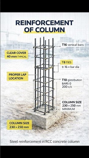 RCC Column Reinforcement Basics #ColumnReinforcement #RCCColumn