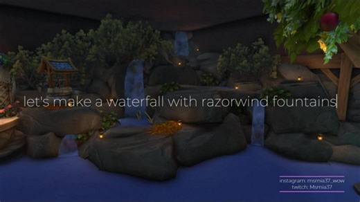 WoW housing | riverwalk fountain tutorial | speed video