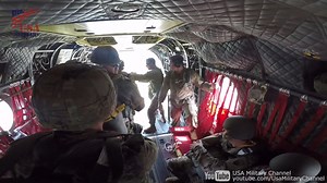 [GoPro View] US Paratrooper Airborne Jump from CH 47 Chinook Using MC 6 Parachute | Zelda Sykes