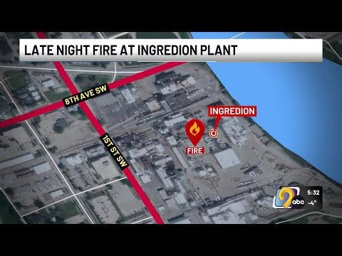 Cedar Rapids Fire Department extinguishes late-night fire at Ingredion plant