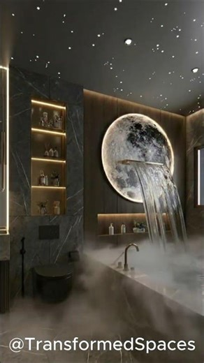 Luxury Moon Bathroom Transformation 🌙 | Dream Home Design Concept