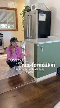 Pony wall to kitchen island transformation