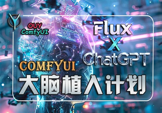 为ComfyUI植入超强大脑🧠ChatGPT让【Flux】马力全开🚀，精确图生图转绘 | 发散式文生图联想创作！！