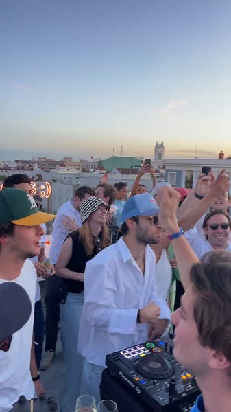 Energetic Sunset Rooftop Party in Madrid | Fun with Friends