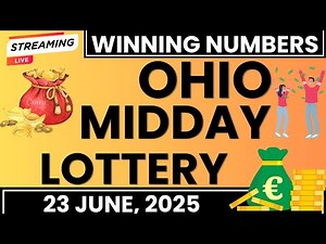 Ohio Midday Lottery Results Today For 23 June 2025 - OH Pick 3, Pick 4, Pick 5 Draw Winning Numbers