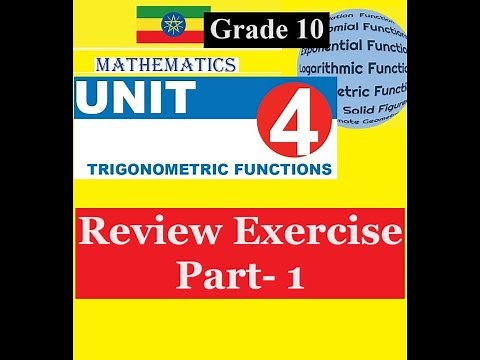Mathematics Grade 10 Unit 4 Review Exercise Part- 1‪@mathT_21‬