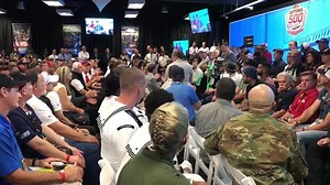 7K views · 194 reactions | Sailors from #USSTheSullivans are recognized at the NASCAR driver crew chief meeting before the start of the #Daytona500 at Daytona International Speedway. #KnowYourMil #TroopsToTheTrack⚓️ | U.S. Department of War | Facebook