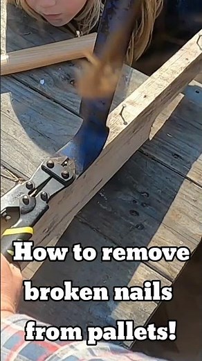 How to Remove Broken Nails from Pallets #offgrid #buildinghacks #palletwood #palletprojects #diy