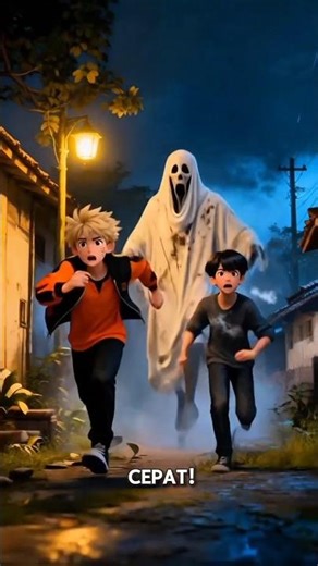 Kuntilanak Ngagetin Naruto? Sasuke Ikut Panik 😂👻🤣 #hororlucu #animeparodi