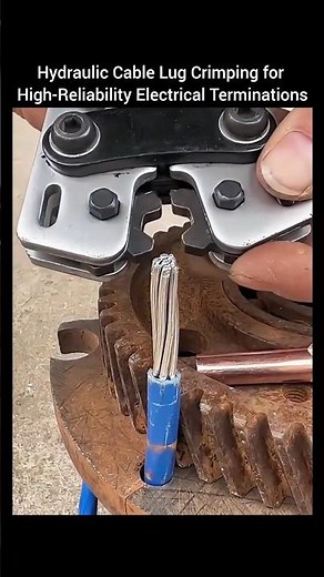 Hydraulic Cable Lug Crimping for High-Reliability Electrical Terminations ⚡🔧.