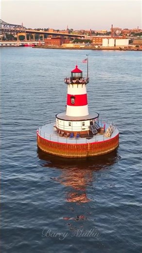 Borden Flats Lighthouse, MA Drone Tour #shorts