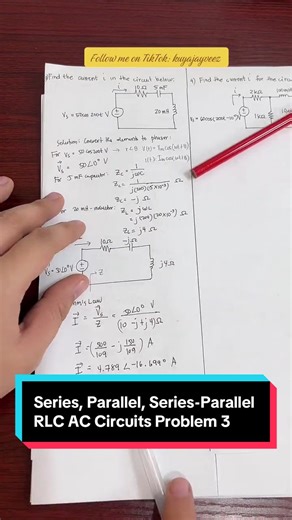 Understanding Series and Parallel RLC AC Circuits Problem 3