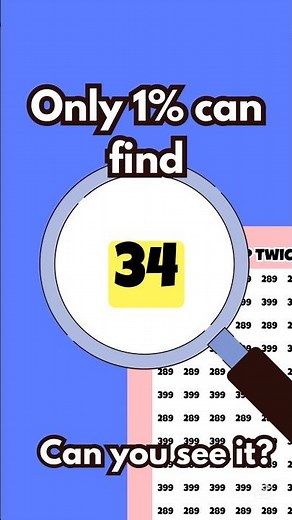 Only 1% Can Find 34! 🤯 Impossible Eye Test #Shorts