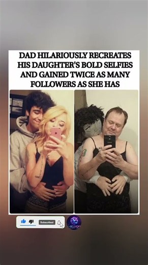 Dad Recreates Daughter’s Selfies & GAINS Double Her Followers?! 😭💀 #Shorts #viral #trending