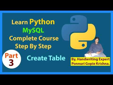 3 Python MySQL CreatTable
