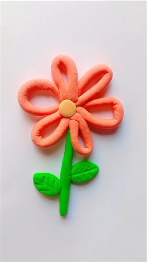 Easy Clay Flower Tutorial | Satisfying 30 sec Craft #clayflower #easydiy #30seccraft #polymerclay