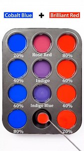 2M views · 3.5K reactions | Cobalt Blue Vs Brilliant Red Satisfying Color Mixing #colormixing #oddlysatisfying #watercolor #asmr | Painting Academy | Facebook