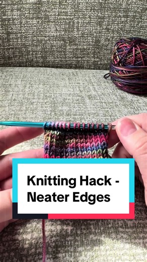 Knitting Hack for Neater Edges on Flat Pieces